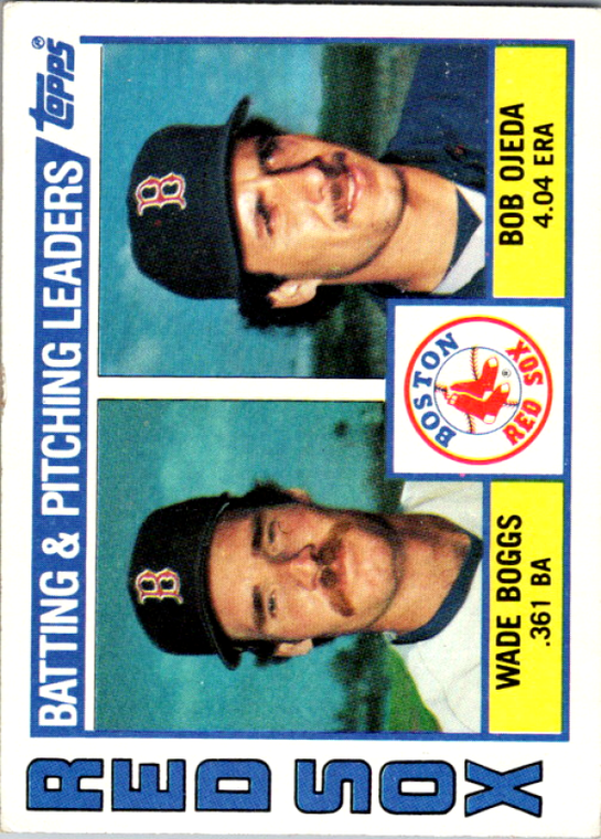 1984 Topps #786 Wade Boggs/Bob Ojeda VG Boston Red Sox 