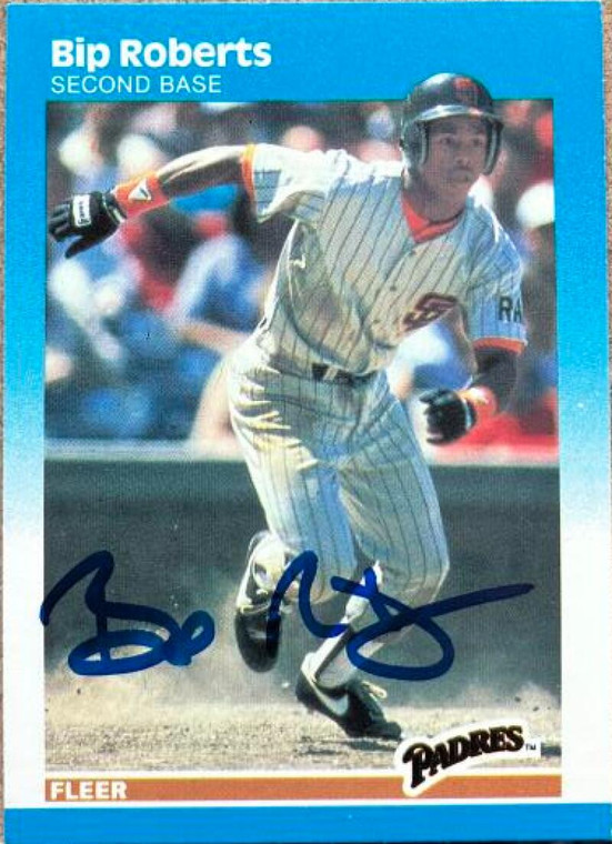 Bip Roberts Autographed 1987 Fleer #427