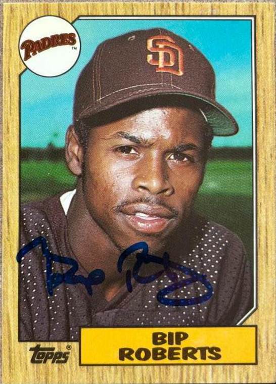Bip Roberts Autographed 1987 Topps Tiffany #637