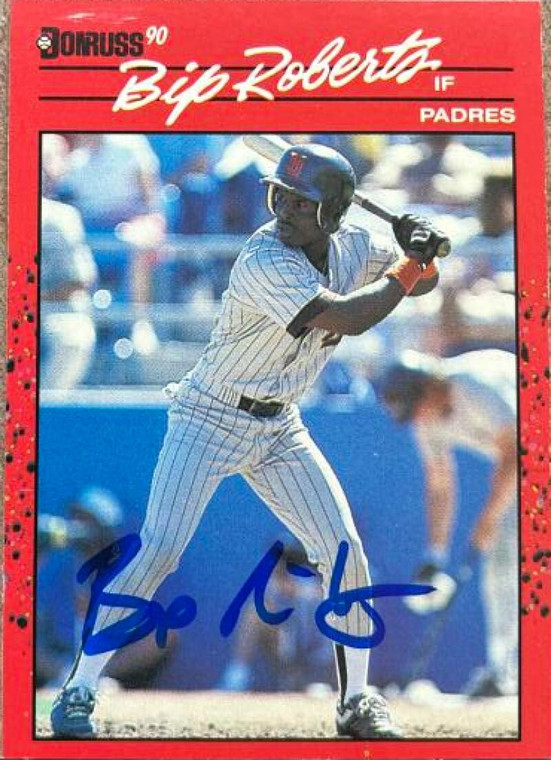 Bip Roberts Autographed 1990 Donruss #347