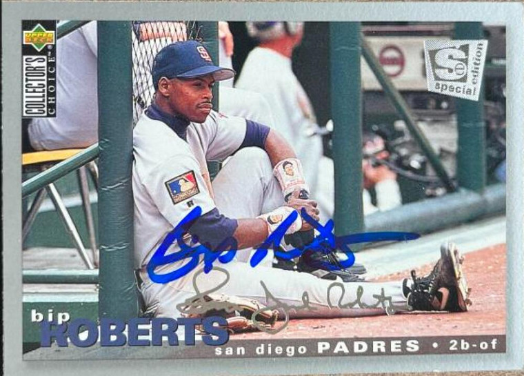 Bip Roberts Autographed 1995 Collector's Choice SE Silver Signature #166