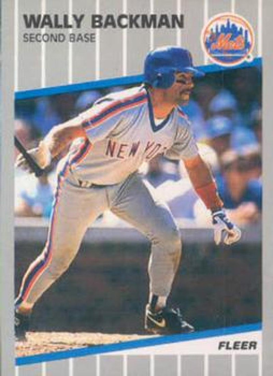 1989 Fleer #28 Wally Backman VG New York Mets 