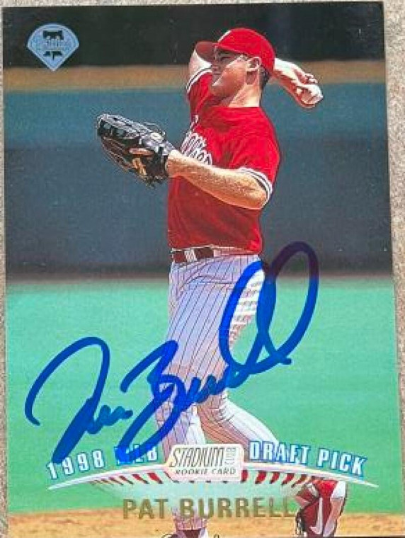 Pat Burrell Autographed 1999 Stadium Club #151 Rookie Card SP