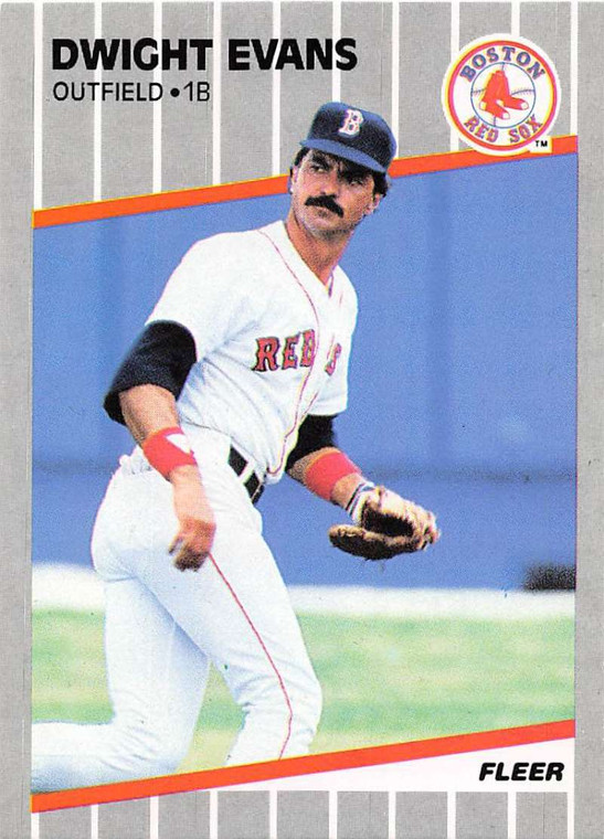 1989 Fleer #87 Dwight Evans VG Boston Red Sox 