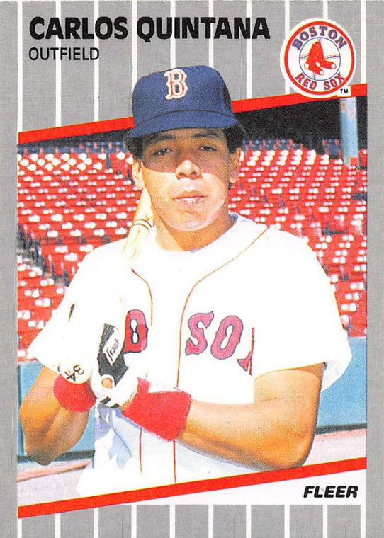 1989 Fleer #95 Carlos Quintana VG RC Rookie Boston Red Sox 