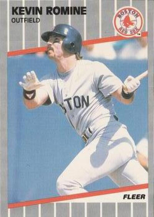 1989 Fleer #98a Kevin Romine ERR VG Boston Red Sox 