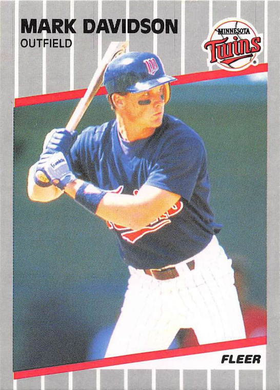 1989 Fleer #109 Mark Davidson VG Minnesota Twins 