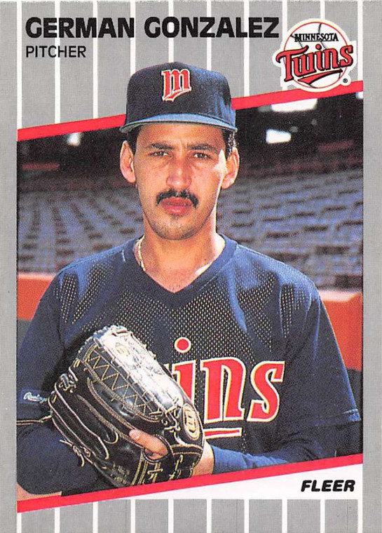 1989 Fleer #113 German Gonzalez VG RC Rookie Minnesota Twins 