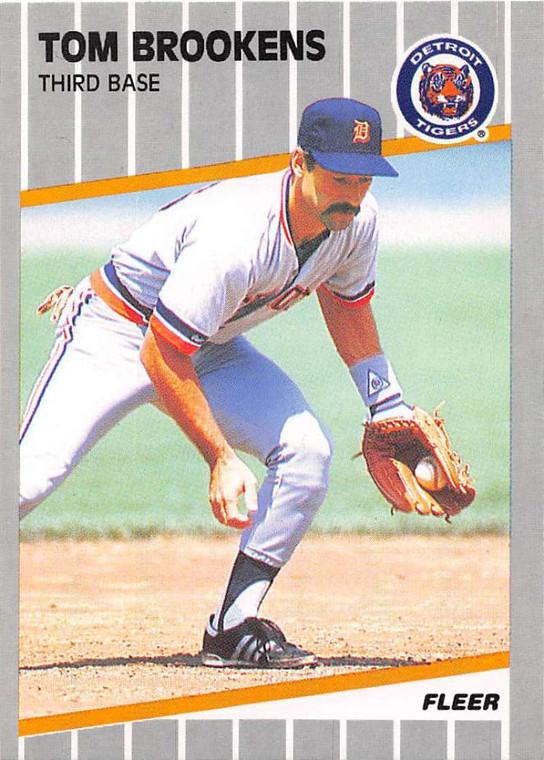 1989 Fleer #130b Tom Brookens COR VG Detroit Tigers 