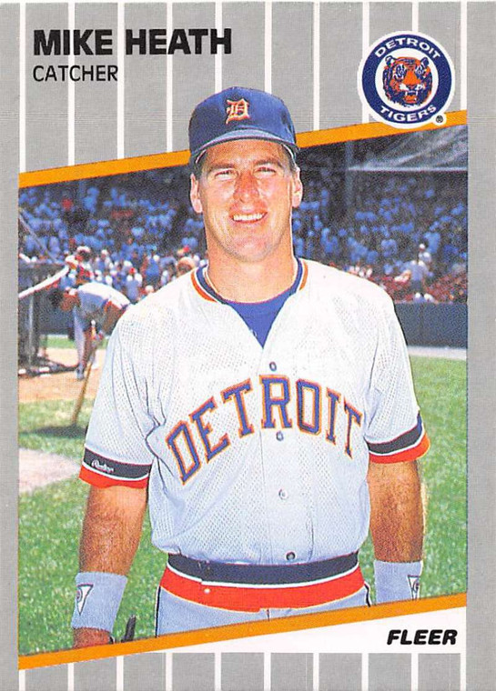 1989 Fleer #132b Mike Heath COR VG Detroit Tigers 