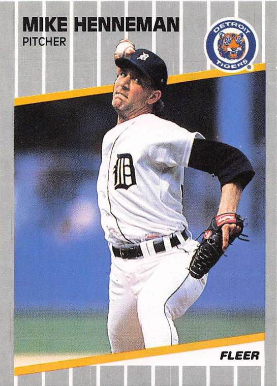 1989 Fleer #134 Mike Henneman VG Detroit Tigers 