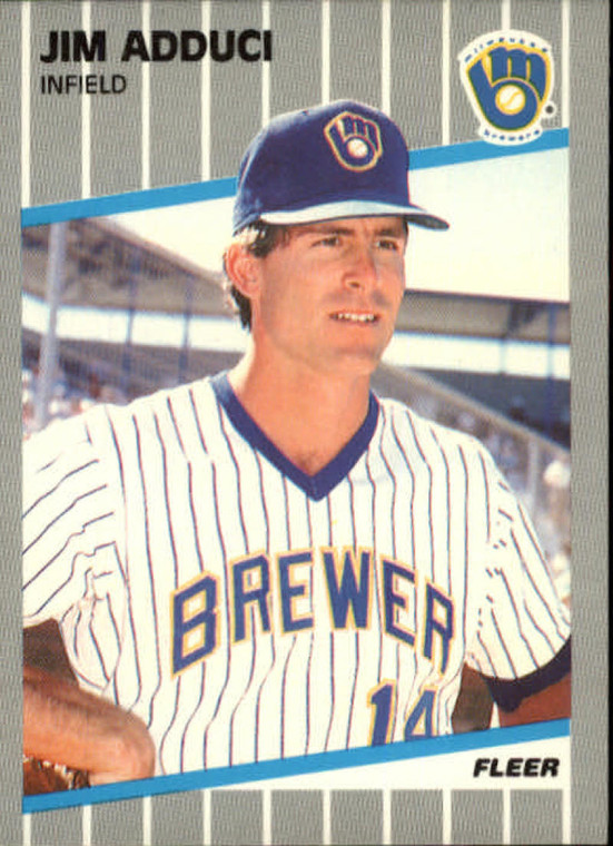 1989 Fleer #176 Jim Adduci VG Milwaukee Brewers 