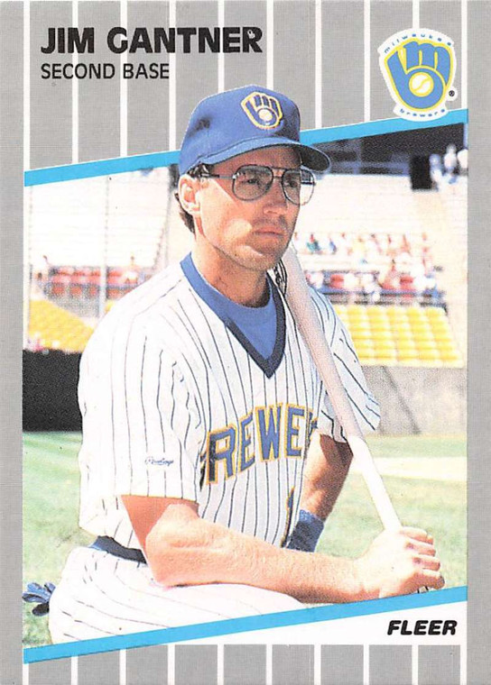 1989 Fleer #186 Jim Gantner VG Milwaukee Brewers 