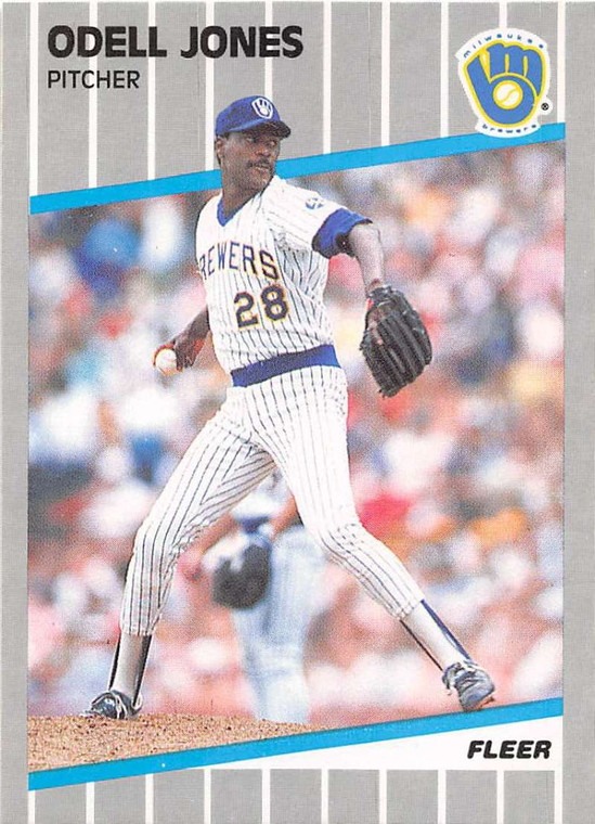 1989 Fleer #189 Odell Jones VG Milwaukee Brewers 