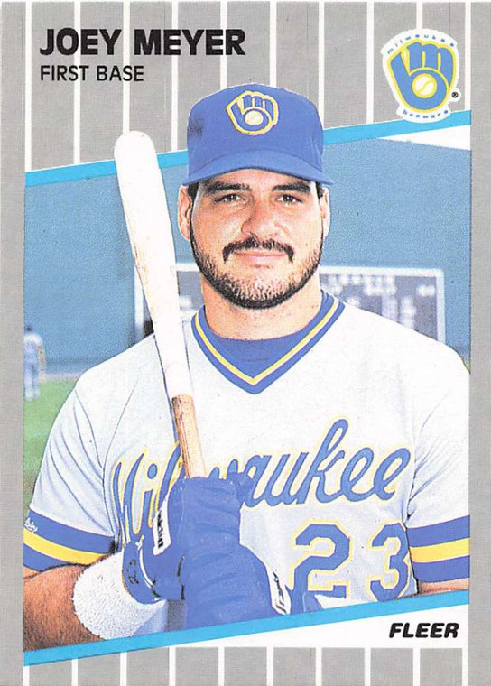 1989 Fleer #191 Joey Meyer VG Milwaukee Brewers 