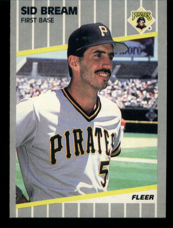 1989 Fleer #204 Sid Bream VG Pittsburgh Pirates 