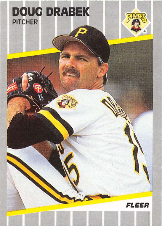 1989 Fleer #206 Doug Drabek VG Pittsburgh Pirates 