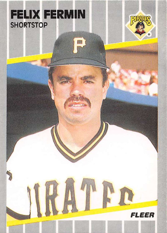 1989 Fleer #208 Felix Fermin VG Pittsburgh Pirates 