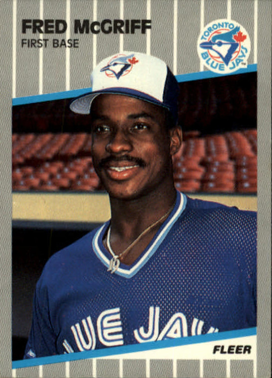 1989 Fleer #240 Fred McGriff VG Toronto Blue Jays 