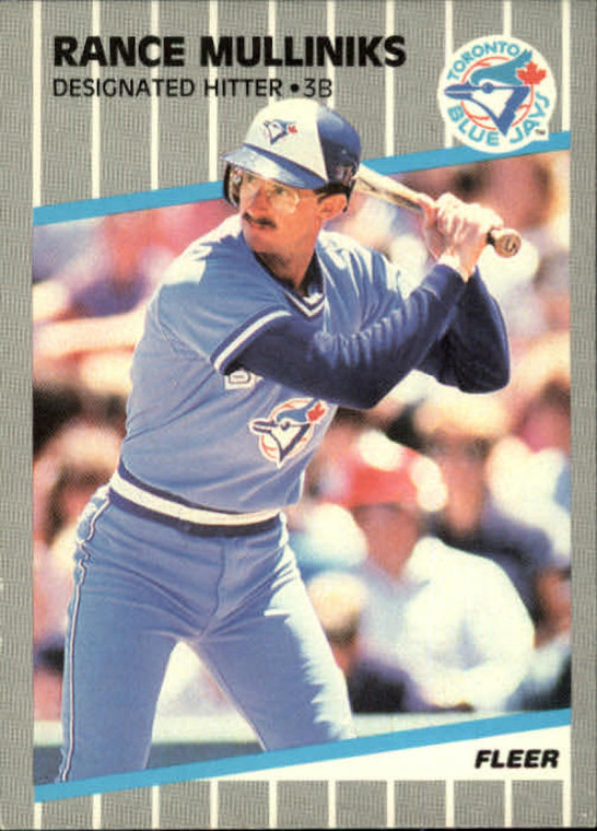 1989 Fleer #242 Rance Mulliniks VG Toronto Blue Jays 