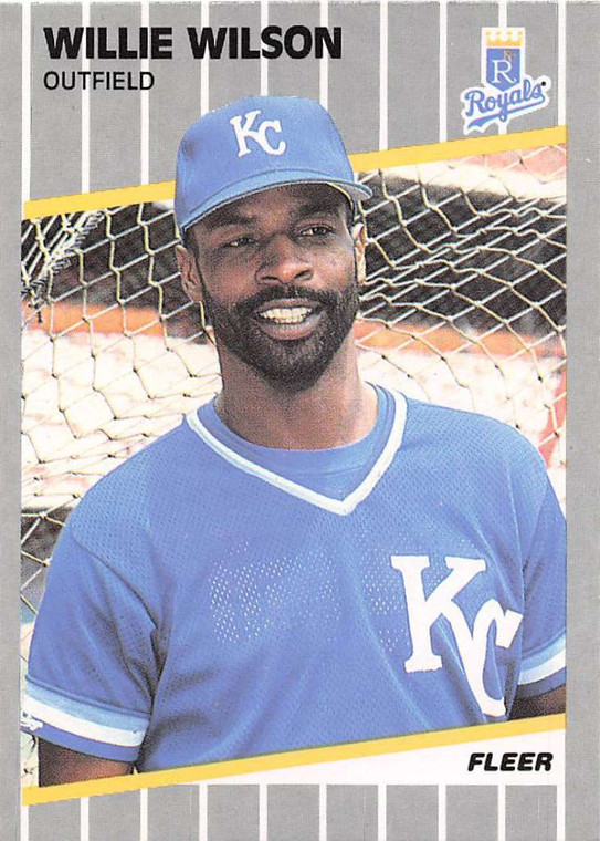 1989 Fleer #298 Willie Wilson VG Kansas City Royals 