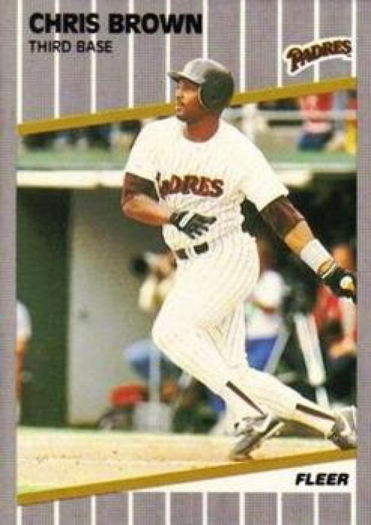 1989 Fleer #301 Chris Brown VG San Diego Padres 