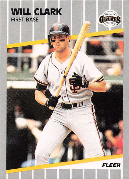 1989 Fleer #325 Will Clark VG San Francisco Giants 