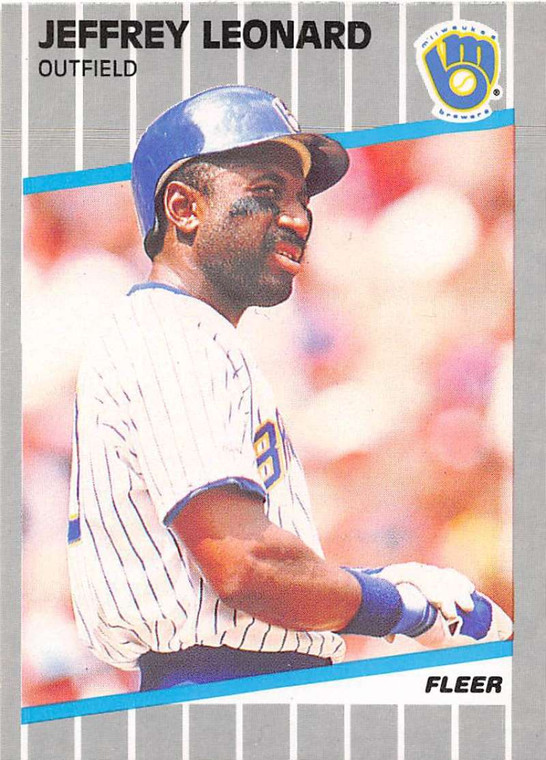 1989 Fleer #190 Jeffrey Leonard VG Milwaukee Brewers 