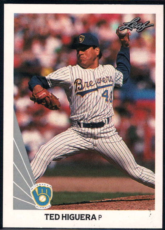 1990 Leaf #506 Teddy Higuera VG Milwaukee Brewers 