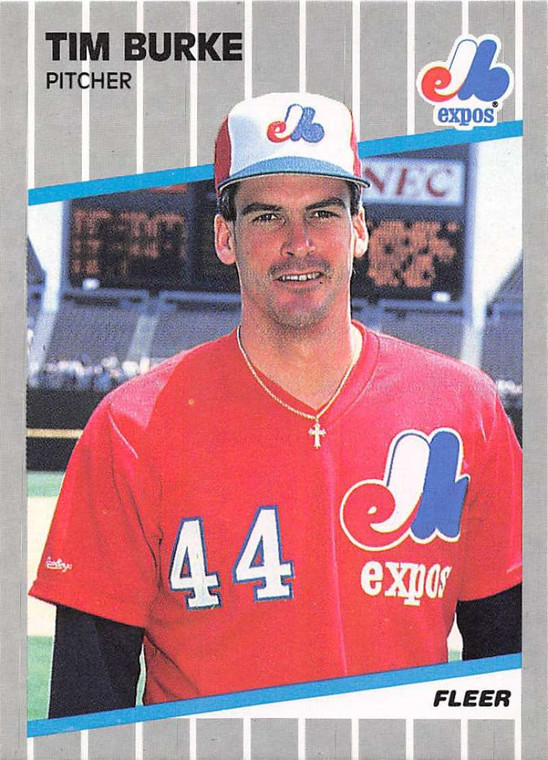 1989 Fleer #372 Tim Burke VG Montreal Expos 