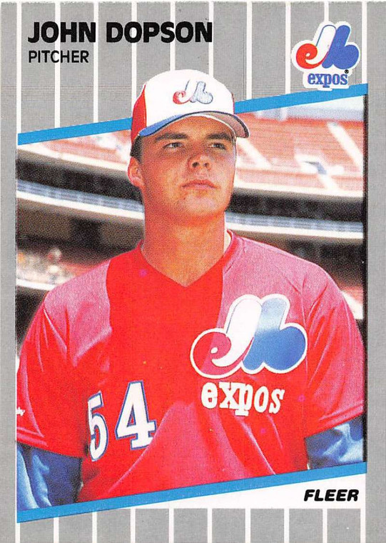 1989 Fleer #373 John Dopson VG RC Rookie Montreal Expos 