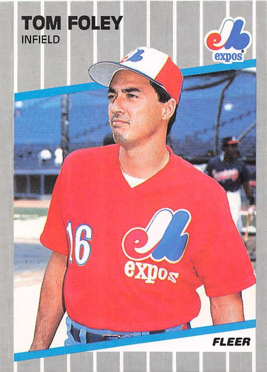 1989 Fleer #375 Tom Foley VG Montreal Expos 