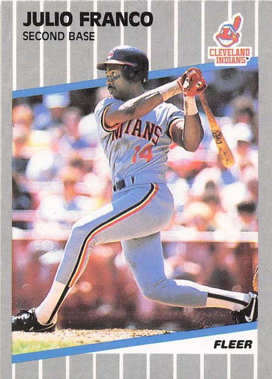 1989 Fleer #404 Julio Franco VG Cleveland Indians 