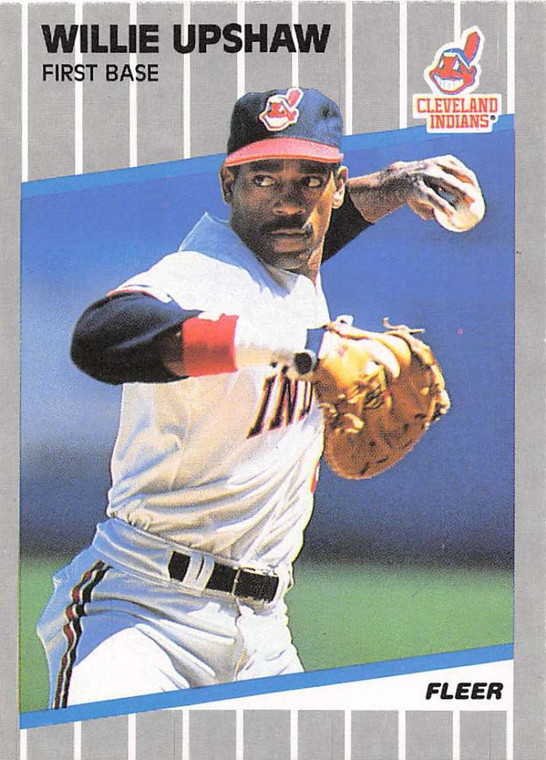 1989 Fleer #415 Willie Upshaw VG Cleveland Indians 