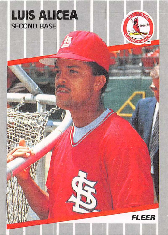 1989 Fleer #443 Luis Alicea VG RC Rookie St. Louis Cardinals 
