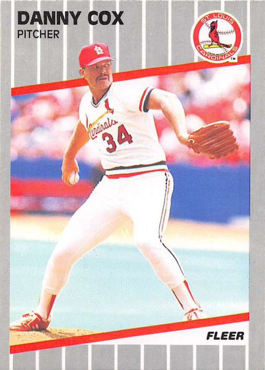 1989 Fleer #447 Danny Cox VG St. Louis Cardinals 