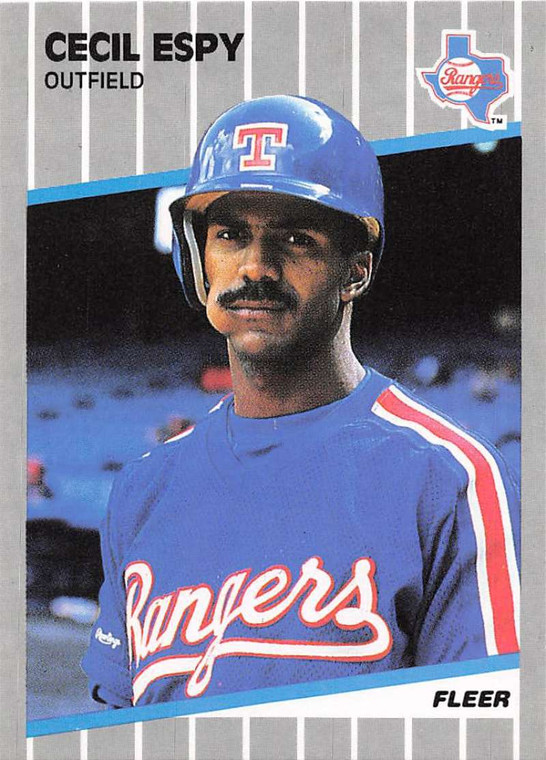 1989 Fleer #517 Cecil Espy VG Texas Rangers 
