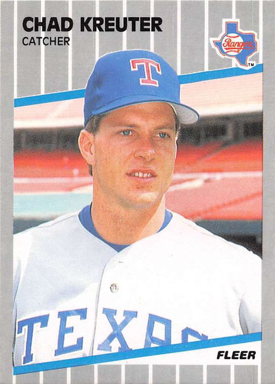 1989 Fleer #526 Chad Kreuter VG RC Rookie Texas Rangers 