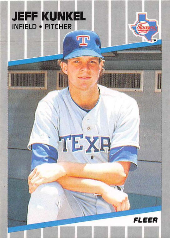 1989 Fleer #527 Jeff Kunkel VG Texas Rangers 