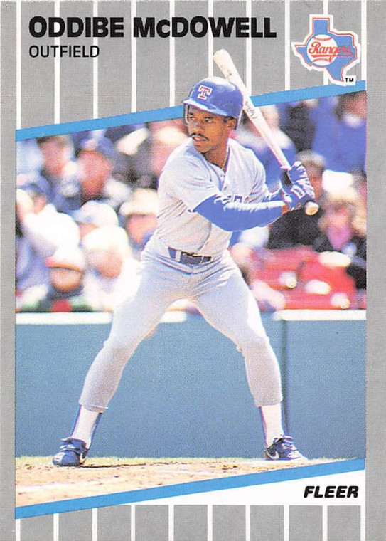1989 Fleer #528 Oddibe McDowell VG Texas Rangers 