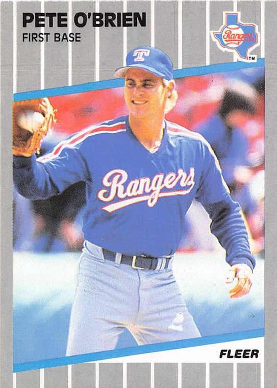 1989 Fleer #529 Pete O'Brien VG Texas Rangers 