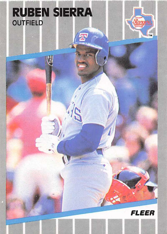 1989 Fleer #532 Ruben Sierra VG Texas Rangers 