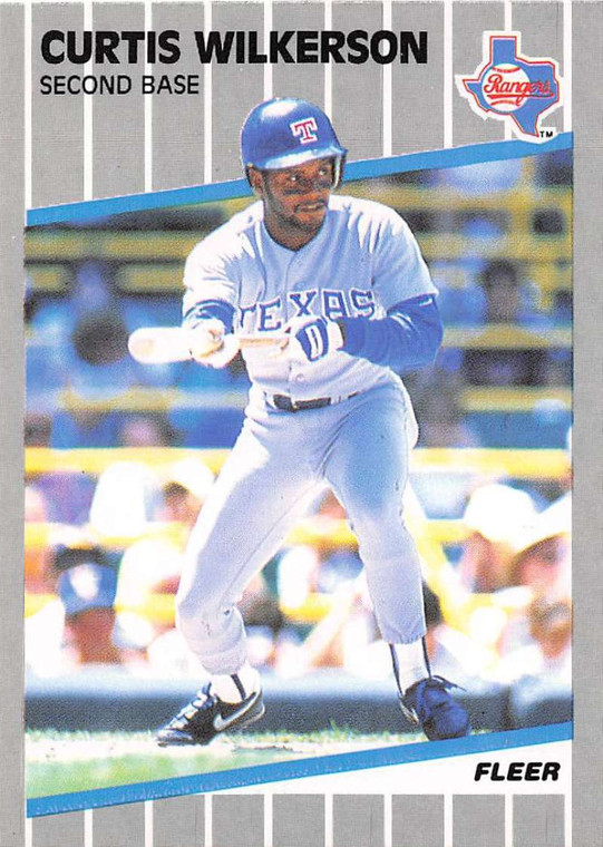 1989 Fleer #535 Curtis Wilkerson UER VG Texas Rangers 