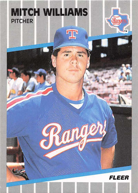 1989 Fleer #536 Mitch Williams VG Texas Rangers 