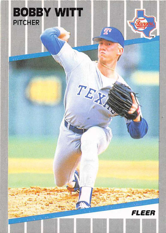 1989 Fleer #537 Bobby Witt UER VG Texas Rangers 