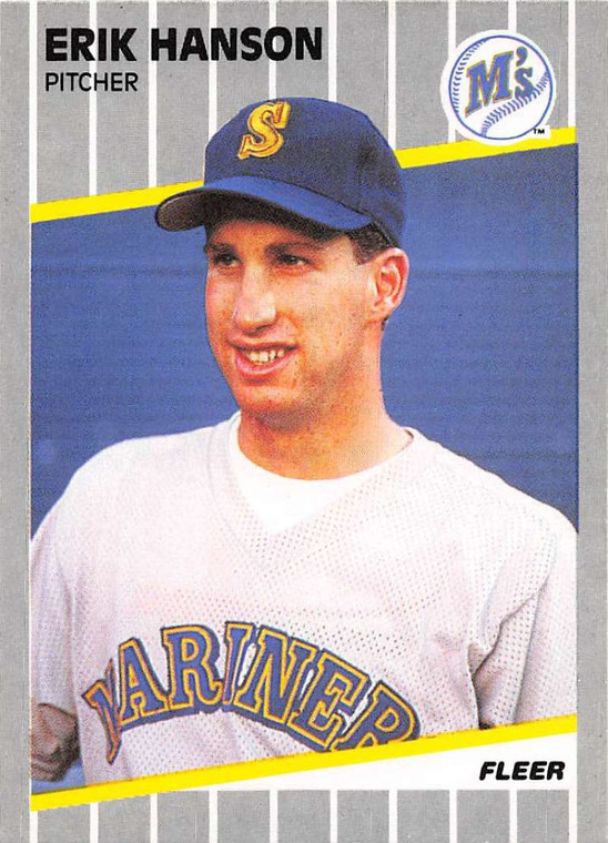 1989 Fleer #549 Erik Hanson VG RC Rookie Seattle Mariners 