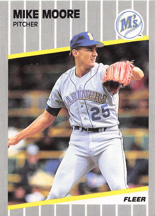 1989 Fleer #554 Mike Moore VG Seattle Mariners 
