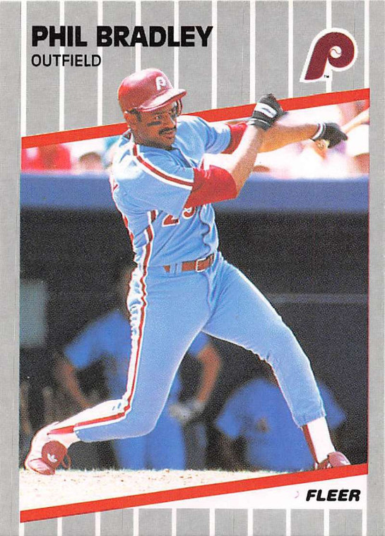 1989 Fleer #563 Phil Bradley VG Philadelphia Phillies 