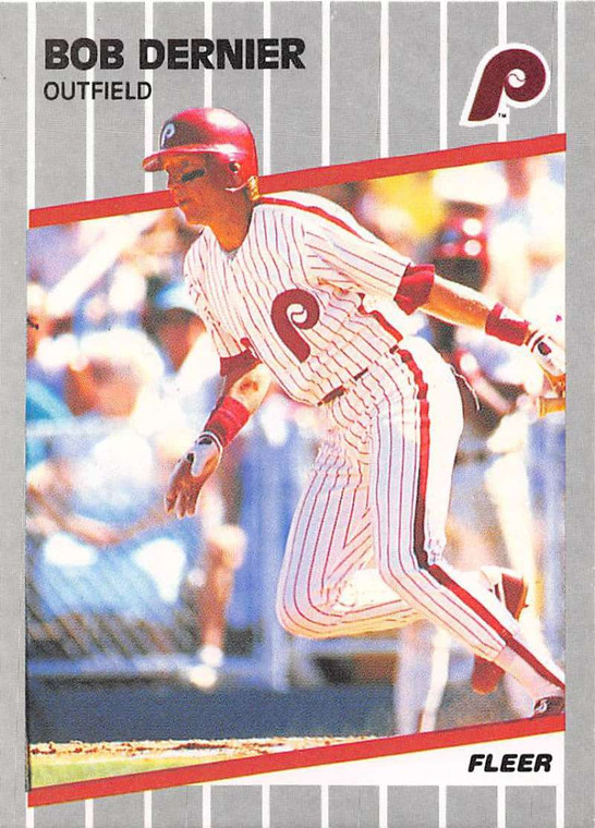 1989 Fleer #565 Bob Dernier VG Philadelphia Phillies 