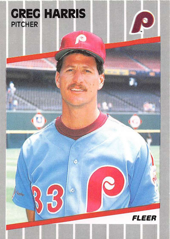 1989 Fleer #570 Greg Harris VG Philadelphia Phillies 